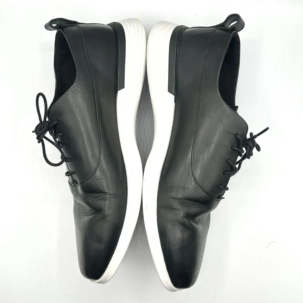 Wolf and Shepherd Crossover Derby Shoes Mens Size 11 M Black Leather Lace-Up